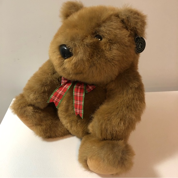 24K Polar Puff Special Effects 5718 Deedee Brown Bear 13" Plush Bow Ear Tag 1989 - Picture 2 of 16